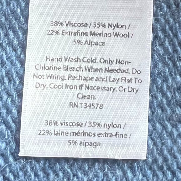 Vineyard Vines Fair Isle 1/4 Zip Sweater Blue Red Merino Wool Alpaca Long Sleeve - Picture 16 of 16